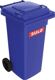 Müllgroßbehälter 120l, NW-Nr.: 9000466117 HDPE blau fahrbar,n.EN, 840 SULO Rad-D.200mm  