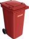 Müllgroßbehälter 240l, NW-Nr.: 9000466129 HDPE rot fahrbar,n.EN 840, SULO Rad-D.200mm  