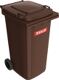 Müllgroßbehälter 240l, NW-Nr.: 9000466130 HDPE braun fahrbar,n.EN, 840 SULO Rad-D.200mm  
