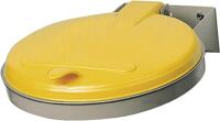 Abfallsammler B400xT510mm, NW-Nr.: 9000466314 120l Deckel gelb (KS) VAR Einwurf-D.385mm, z.Wandmontage  