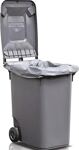 Kunststoffsack 120l LD-PE, NW-Nr.: 9000466519 grau 100 µm, B500/450xL1250mm 100St./Karton  