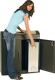 Abfallsammler, NW-Nr.: 9000466697 H1100xB500xT450mm 120l, grau HAILO H1100xB500xT450mm, aus ABS Kunststoff