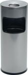 Kombiascher Ø250xH630mm, NW-Nr.: 9000468125 silber Stahlbl.DURABLE m.verz. Inneneinsatz, Aschereinsatz Alu.  