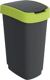 Wertstoffsammler TWIST, NW-Nr.: 9000468523 50l H602xB298xT401mm, schwarz Deckelrand gelb ROTHO