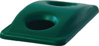 Deckel PE grün, NW-Nr.: 9000468563 B290xT520mm, f.Wertstoffsammler 60/87l f.Flascheneinwurf, RUBBERMAID  