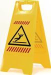 Warnschild Achtung, NW-Nr.: 9000472024 Rutschgefahr Piktogramm B, 300xH 570mm signalgelb/schwarz/rot, SPRINTUS  