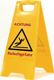 Warnschild Achtung, NW-Nr.: 9000472025 Rutschgefahr Schriftzug B, 300xH 570mm signalgelb/schwarz/rot, SPRINTUS  
