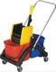 Reinigungswagenset Eimer, NW-Nr.: 9000472064 2 x 17l, u.Presse/Stiel/Halter/5 Mopps Ku.  