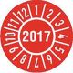 Einjahres-Prüfplakette Jahr 2017 mit Monaten 30mm selbstkl. Btl. a 100 Stück