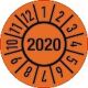 Einjahresprüfplakette, NW-Nr.: 9000477011 D.15mm Jahr 2020, m.Monaten Folie Btl.a 100 St.