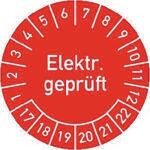 Mehrjahres-Prüfplakette Elektr. Geprüft 2017-2022 30mm selbstkl. Btl. a 100 St.