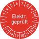 Mehrjahres-Prüfplakette Elektr. Geprüft 2017-2022 30mm selbstkl. Btl. a 100 St.