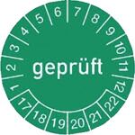 Mehrjahres-Prüfplakette geprüft 2017-2022 15mm selbstklebend Beutel a 100 St.