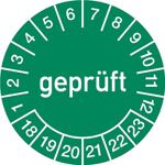 Mehrjahresprüfplakette, NW-Nr.: 9000477032 D.30 mmBxL gepr.2018-2023, Folie   