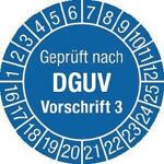 Mehrjahres-Prüfplakette Geprüft nach DGUV3 16-25 30mm selbstkl. Btl. a 100 St.
