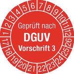Mehrjahres-Prüfplakette Geprüft nach DGUV3 17-26 30mm selbstkl. Btl. a 100 St.