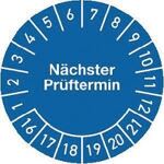 Mehrjahres-Prüfplakette Nächster Prüftermin 16-21 20mm selbstkl. Btl. a 100 St.