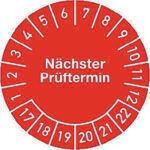 Mehrjahres-Prüfplakette Nächster Prüftermin 17-22 30mm selbstkl. Btl. a 100 St.