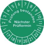 Mehrjahres-Prüfplakette Prüfung bestanden 17-22 30mm selbstkl. Btl. a 100 St.