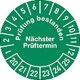 Mehrjahresprüfplakette, NW-Nr.: 9000477060 D.30mm Prüfung bestanden, 20-25 Folie Btl.a 100 St