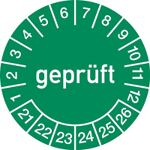 Mehrjahresprüfplakette, NW-Nr.: 9000477074 D.30mm gepr.2021-2026, Folie Btl.a 100 St.   