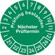 Mehrjahresprüfplakette, NW-Nr.: 9000477078 D.30mm Prüfung bestanden, 21-26 Folie Btl.a 100 St
