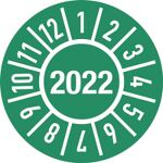 Einjahresprüfplakette D.30mm J.2022 m.Monaten Folie selbstkl.
