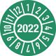 Einjahresprüfplakette D.30mm J.2022 m.Monaten Folie selbstkl.