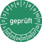 Prüfplakette D.15mm gepr.2022-2027 Folie selbstkl.10 Prüfplaketten p.Bogen