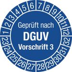 Mehrjahresprüfplakette D.30mm Geprüft n.DGUV3 23-32 Folie