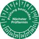 Mehrjahresprüfplakette D.30mm Prüfung bestanden 23-28 Folie