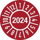 Einjahresprüfplakette D.30mm J.2024 m.Monaten Folie Btl.a 100 St.