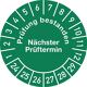 Mehrjahresprüfplakette D.30mm Prüfung bestanden 24-29 Folie Btl.a 100 St.