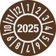 Einjahresprüfplakette, NW-Nr.: 9000477110 D.15mm J.2025 m.Monaten, Folie