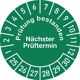 Mehrjahresprüfplakette, NW-Nr.: 9000477118 D.30mm Prüfung bestanden, 25-30 Folie Btl.a 100 St