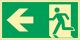 Rettungszeichen DIN EN, NW-Nr.: 9000477438 ISO 7010 L297xB148mm, Rettungsweg li.Folie ASR A1.3/DIN EN ISO 7010, Folie selbstklebend