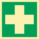 Rettungszeichen ASR, NW-Nr.: 9000477463 A1.3/DIN EN ISO 7010/DIN, 67510 L148xB148mm Erste Hilfe Folie  