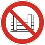 Verbotszeichen ASR, NW-Nr.: 9000477543 A1.3/DIN EN ISO 7010, Abstellen od. Lagern verboten Folie  