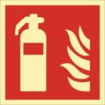 Brandschutzzeichen DIN EN, NW-Nr.: 9000477561 ISO 7010 L200xB200mm, Feuerlöscher Folie ASR A1.3/DIN EN ISO 7010, Folie selbstklebend  