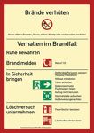 Brandschutzzeichen DIN EN, NW-Nr.: 9000477605 ISO 7010 L210xB297mm, Brandschutzordnung Ku. rot/weiß nachleuchtend, ASR A1.3/DIN EN ISO 7010  