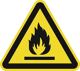 Warnzeichen ASR A1.3/DIN, NW-Nr.: 9000477654 EN ISO 7010 200mm Warnung, feuergefährliche Stoffe Ku.