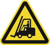 Warnzeichen ASR A1.3/DIN, NW-Nr.: 9000477659 EN ISO 7010 200mm Warnung, vor Flurförderzeugen Folie  