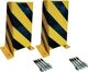 Schutzecke, NW-Nr.: 9000480014 H400xL160/200mm U-Form, Stahlbl.schwarz/gelb VE=2 St.GEWA