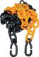 Absperrkette PP, NW-Nr.: 9000480222 gelb/schwarz 9mm L.3m m.2, Universalhaken