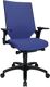 Bürodrehstuhl m.Autosynchrontechnik blau 420-550mm m.Lehnen Trgf.110kg TOPSTAR