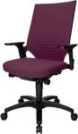 Bürodrehstuhl aubergine m.Autosynchrontechnik Sitz-H.420-550mm mit Armlehnen