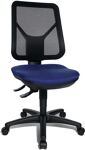 Bürodrehstuhl, NW-Nr.: 9000482901 m.Lendenwirbelstütze blau, 430-510mm o.Armlehnen Trgf.110kg  