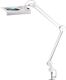 LED-Lupenleuchte, NW-Nr.: 9000483066 Glaslinse 190,5mm, (7,5")Tischklemme weiß m.Abdeckung,eckiger Kopf