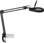 LED-Lupenleuchte, NW-Nr.: 9000483069 Glaslinse 127mm (5 Zoll), Standfuß schwarz m.Abdeckung,runder Kopf  