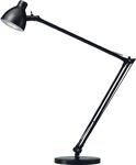 Schreibtischleuchte Ku. schwarz m.Standfuß, LED u. Leuchtmittel Ausladung 62mm